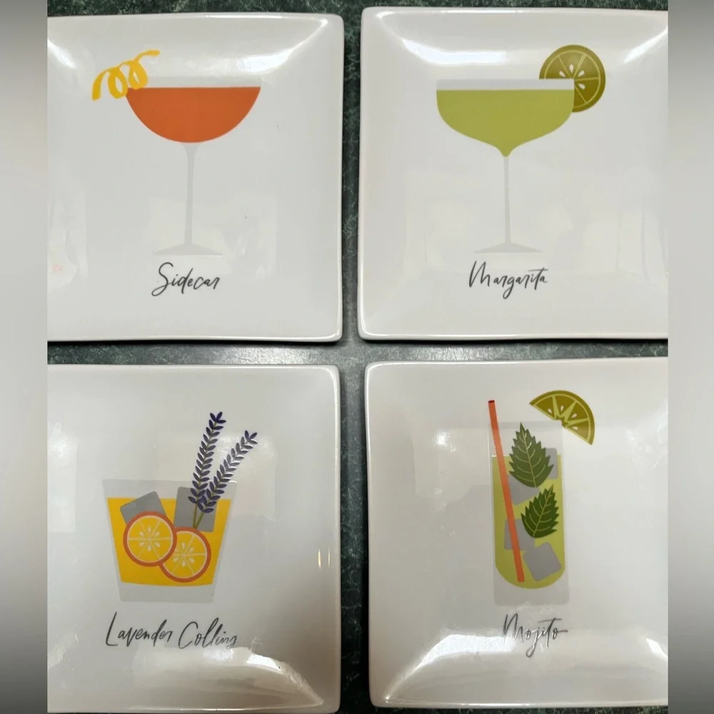 Crate & Barrel 6 Appetizer Plates - Picture 2 of 4